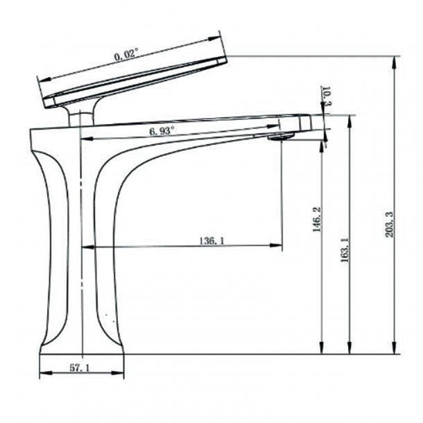 Square Chrome Basin Mixer