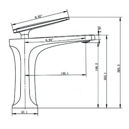 Square Chrome Basin Mixer