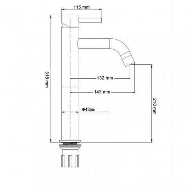 FLORA Tall Basin Mixer Round