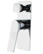 Square Chrome Wall Mixer With Diverter