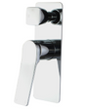 Square Chrome Wall Mixer With Diverter