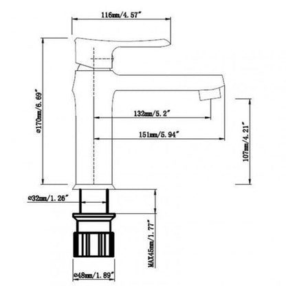 Round Chrome Basin Mixer (Brass)
