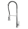 Tall Spring Chrome Pull Out Kitchen Sink Mixer Tap
