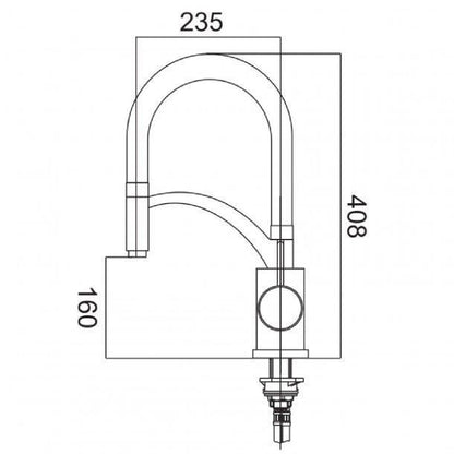 VOG Series Brushed Nickel Tall Basin Mixer