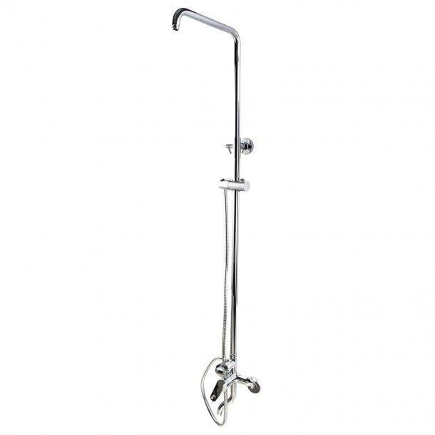 DISCONTINUE Round Chrome Shower Station without Shower Head and Handheld Shower