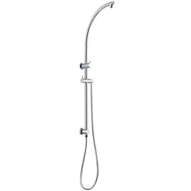 Round Chrome Shower Station without Shower Head and Handheld Shower