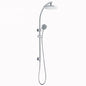 8 inch 200mm Round Chrome Twin Shower Station Top Water Inlet with 5 Functions Handheld