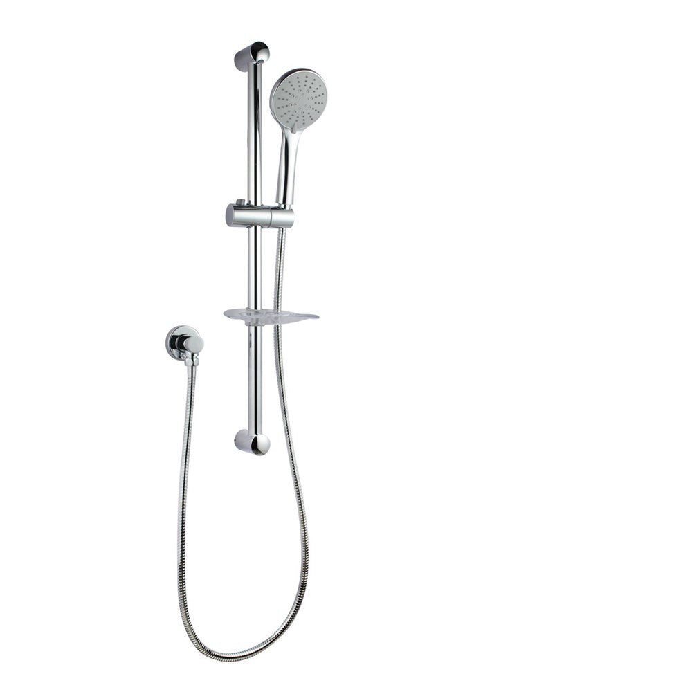 Round Chrome Handheld Shower Set with Soap Dish