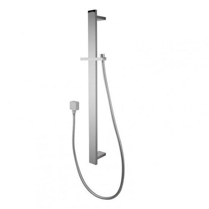 Square Chrome Sliding Shower Rail without Handheld Shower