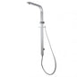 Chrome Square Shower Station without Shower Head and Handheld Shower(Wide Rail)