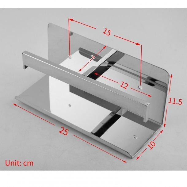 Chrome Double Toilet Paper Holder with Cover