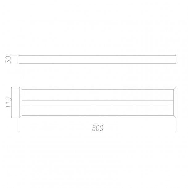 Chrome Double Towel Rail 800mm