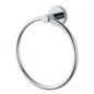 Lucid Pin Series Round Brushed Nickel Towel Ring
