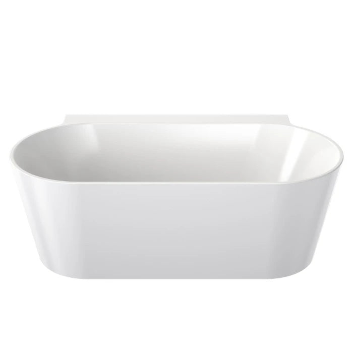 Caroma Round Back To Wall Freestanding Bath 1600 No Overflow White