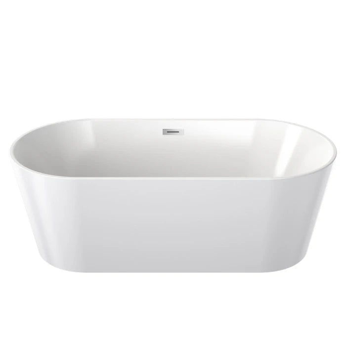 Caroma Round Freestanding Bath 1600 With Overflow White