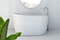 COSMO 1300 SOAKER FREESTANDING BATH - WHITE