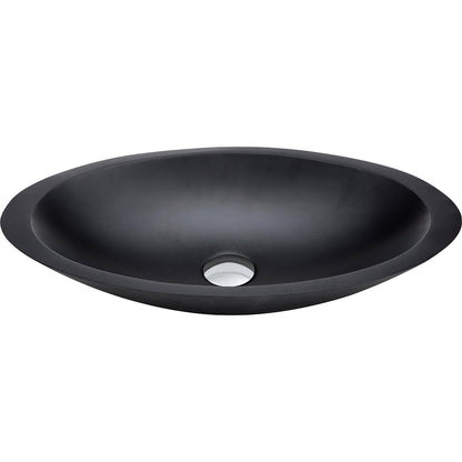BAHAMA Matte Black Stone Basin 600 x 350 x 105mm