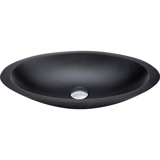 BAHAMA Matte Black Stone Basin 600 x 350 x 105mm