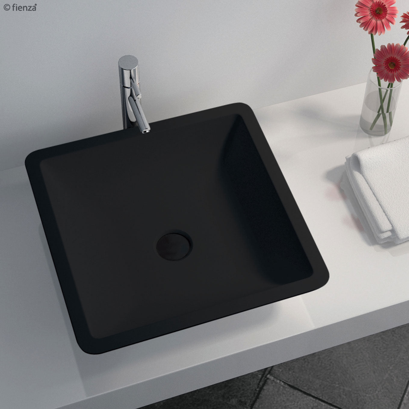 CLASSIQUE 420 Matte Black Stone Basin 420 x 420 x 105mm