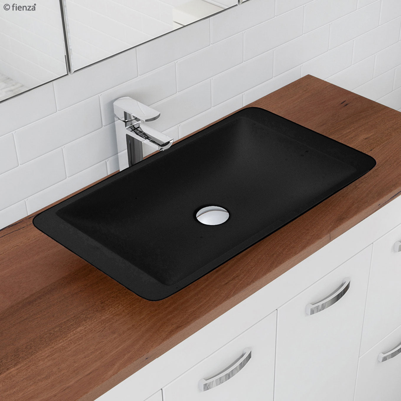 CLASSIQUE 600 Matte Black Stone Basin 600 x 345 x 105mm