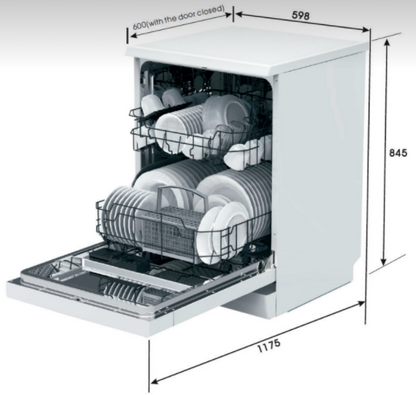6 cycle Dishwasher electronic 14 place setting + half load + delay start