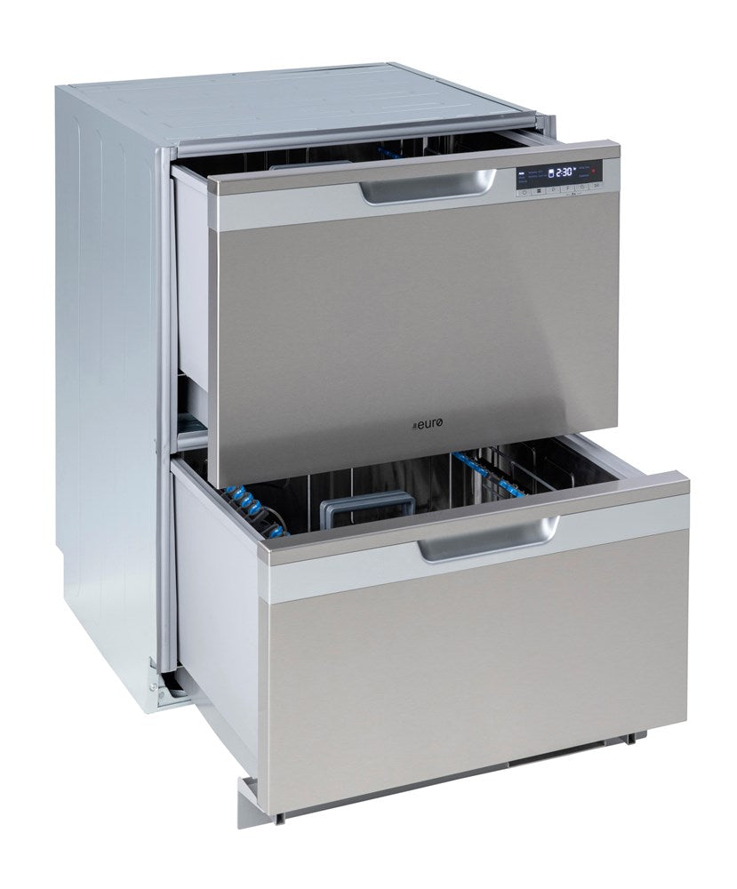 Double Drawer Dishwasher,7 place setting per Drawer ,Stainless wash tub ,  Turbo Fan dry option