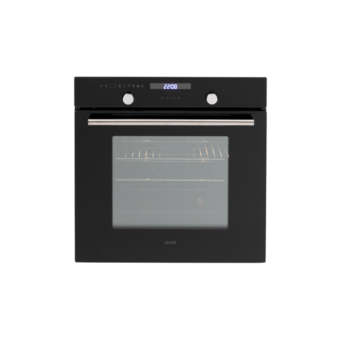 60cm Pyrolytic cleaning oven, 10 x Multifunction Programmable Touch Contr ol LED Clock 1 x Telescopic,  Push in Control Knobs