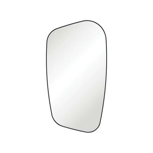 Capriccio Matte Black Asymmetrical Framed Mirror