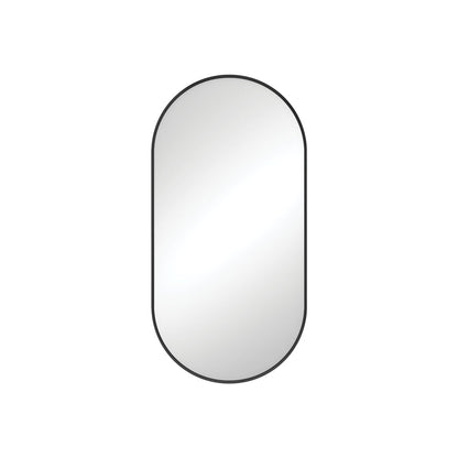 Empire Matte Black Framed Mirror, 450 x 900mm