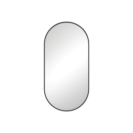 Empire Matte Black Framed Mirror, 450 x 900mm