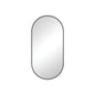 EMPIRE Pill Shape Framed Mirror 450 x 900mm Matte Black