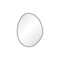 Pebble Matte Black Asymmetrical Framed Mirror, 700 x 920mm