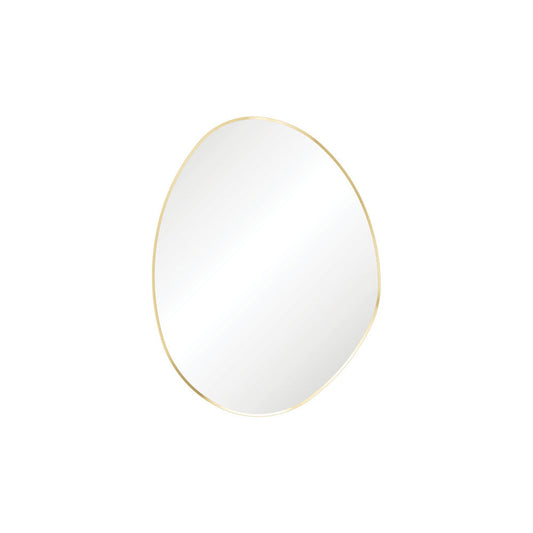 Pebble Urban Brass Asymmetrical Framed Mirror, 700 x 920mm
