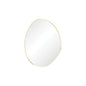 Pebble Urban Brass Asymmetrical Framed Mirror, 700 x 920mm