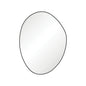 Pebble Matte Black Asymmetrical Framed Mirror, 900 x 1200mm
