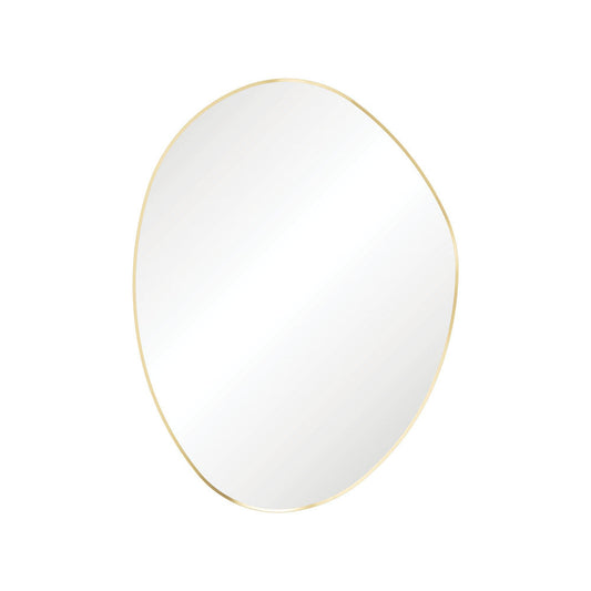 Pebble Urban Brass Asymmetrical Framed Mirror, 900 x 1200mm