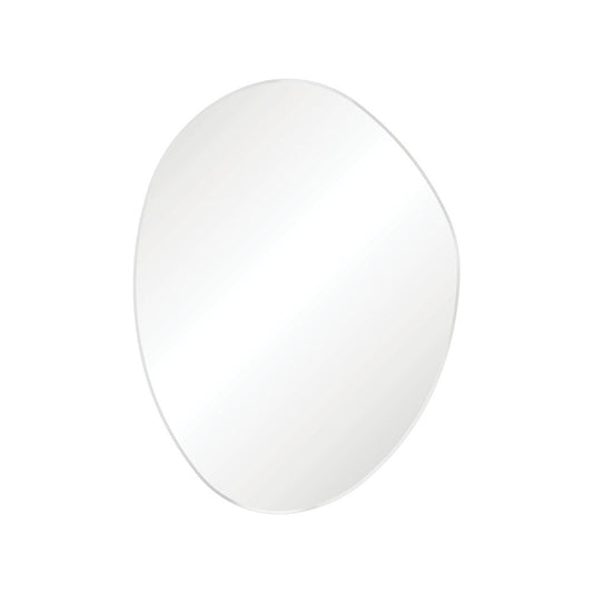 Pebble Matte White Asymmetrical Framed Mirror, 900 x 1200mm