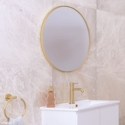 REBA Round Framed Mirror 800mm Urban Brass