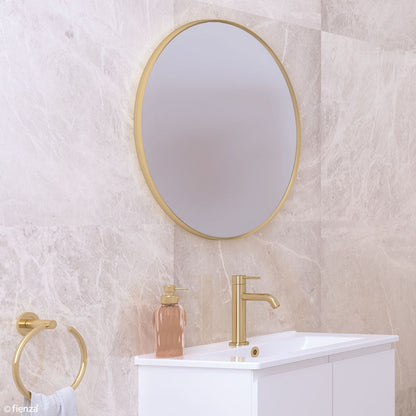 Reba Urban Brass Framed Mirror, 600mm