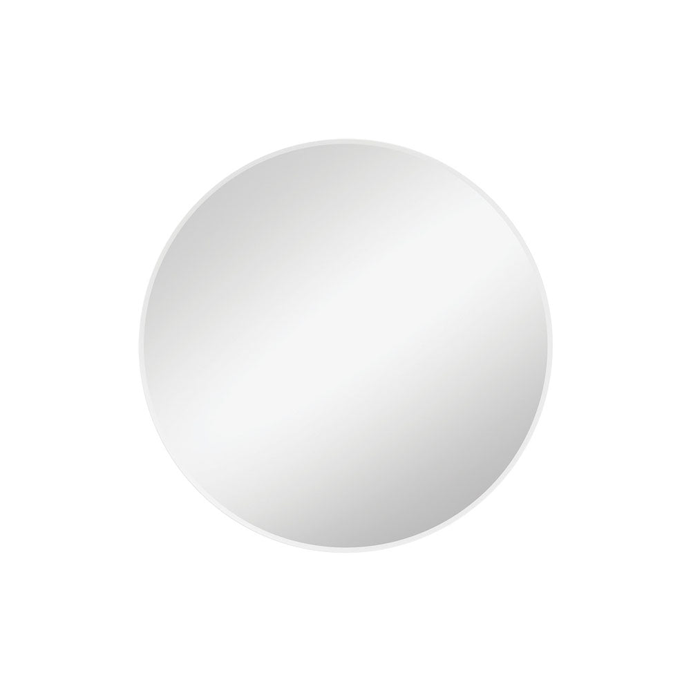 REBA Round Framed Mirror Matte White 600mm