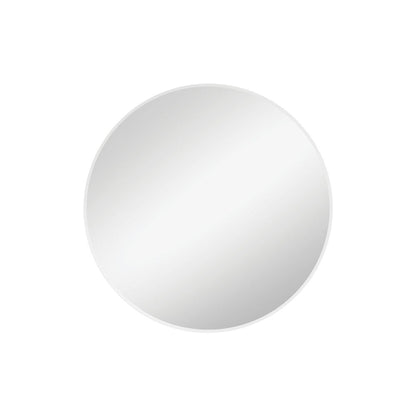 REBA Round Framed Mirror Matte White 600mm