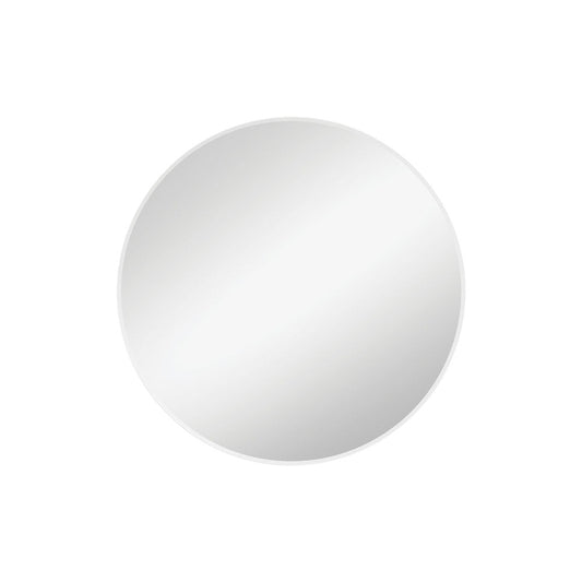 REBA Round Framed Mirror Matte White 600mm