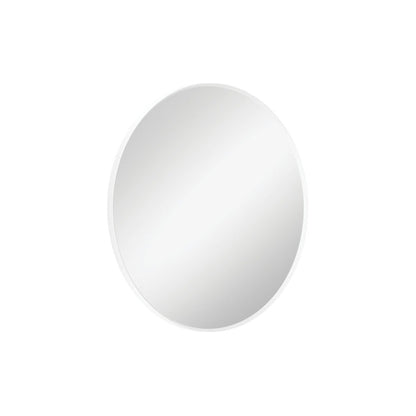 REBA Round Framed Mirror Matte White 600mm