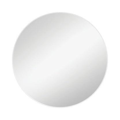 REBA Round Framed Mirror Matte White 800mm