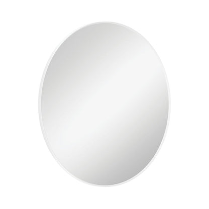 REBA Round Framed Mirror Matte White 800mm