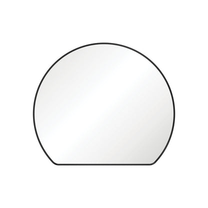 Sunrise Matte Black Round Framed Mirror