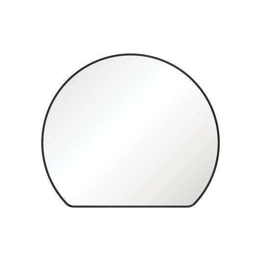 Sunrise Matte Black Round Framed Mirror