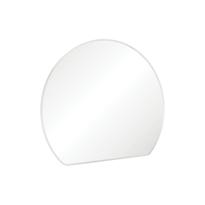Sunrise Matte White Round Framed Mirror