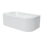 Eleanor Fluted Right-Hand Acrylic Corner Bath, 1500mm