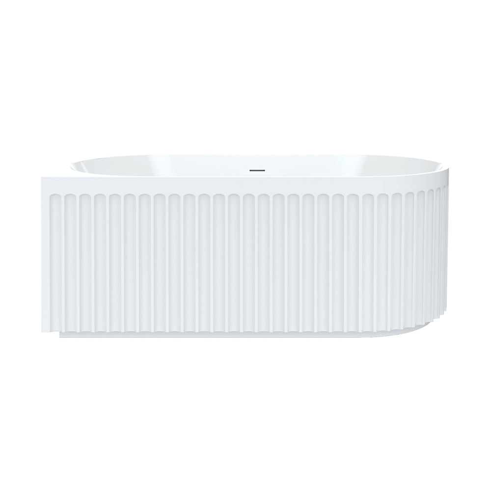 Eleanor Fluted Right-Hand Acrylic Corner Bath, 1500mm